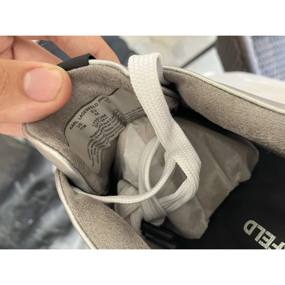 BNWB Karl Lagerfeld Paris Side Embroidered Karl Profile Logo Sneakers|Size 11M